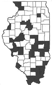 Map of Illinois counties