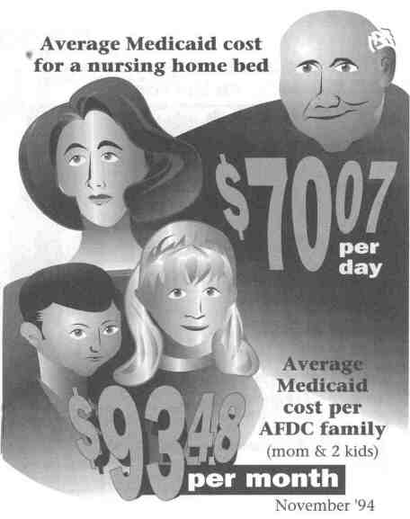 Average Medicaid cost for a nursing home bed