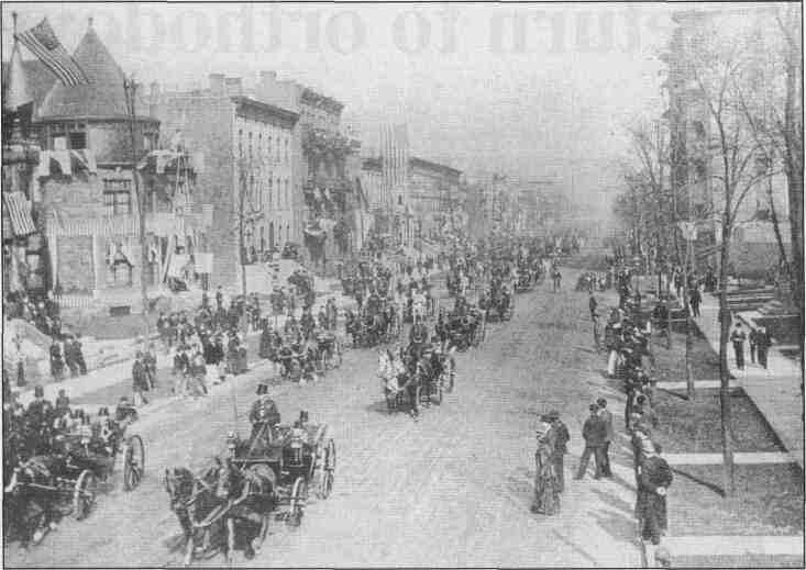exposition parade was taken on Dedication Day on May 1, 1893