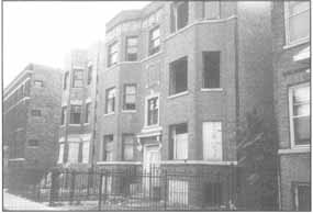 An apartment building on Chicago's North Keeler Avenue