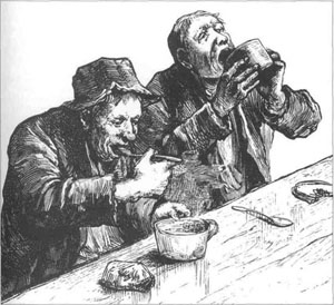 Soldiers eating