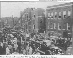 1958 Our Lady of the Angels of fire in Chicago