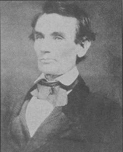 This photograph of a stern Abraham Lincoln is part of the exhibit "Learning About Lincoln at the University of Illinois