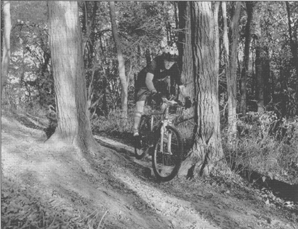 Mountain bikers love the challenging terrain of the Lick Creek Wildlife
Refuge in Springfield. But environmentalists argue they endanger
already threatened plants and animals