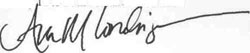 Signature of Ann Londrigan