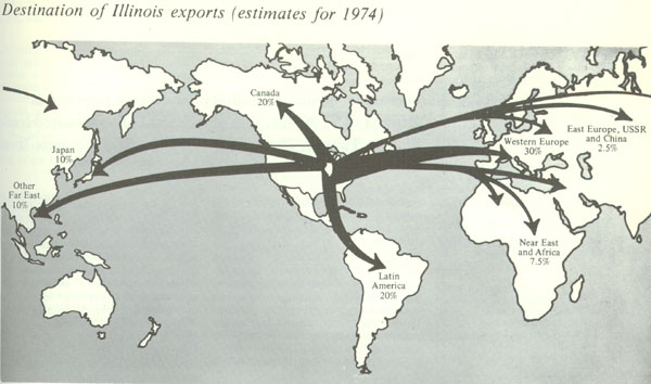 map -export estimates for 1974