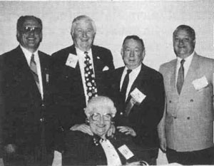 Bob Hoffman, Pate Phillips, Adeline Geo-Karis, Ernie Shymanik and Alex Marx