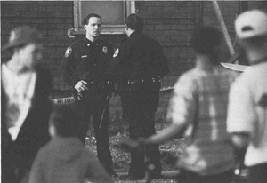 Police investigate the site of a Rock Island shooting