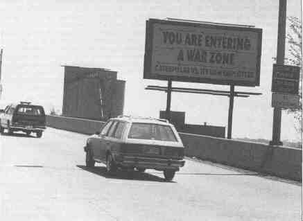 Billboard near the Illinois River at Peoria
