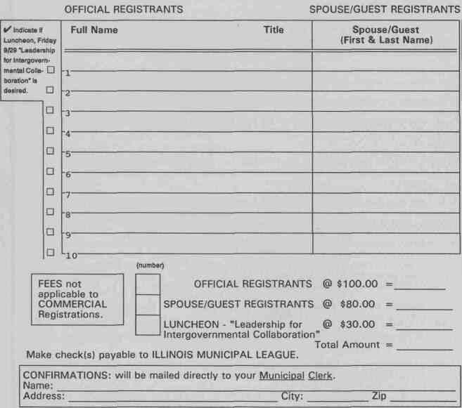 Official registration form