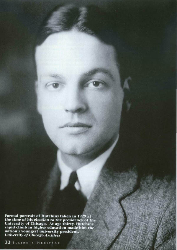 Potrait of Hutchins in 1929