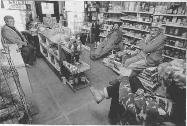 In Marietta, the Corner Station serves the function of the old country store. Locals gather on a slow summer morning to swap stories.