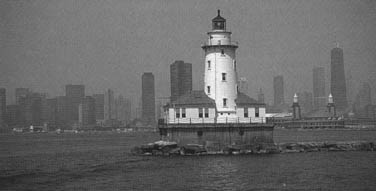 This shows Lake Michigan's shoreline in Chicago