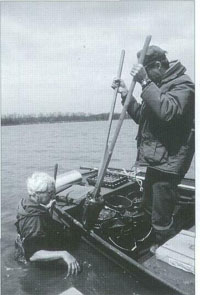 Scientists testing water fertility