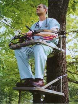 Dr. Cummings in Tree stand